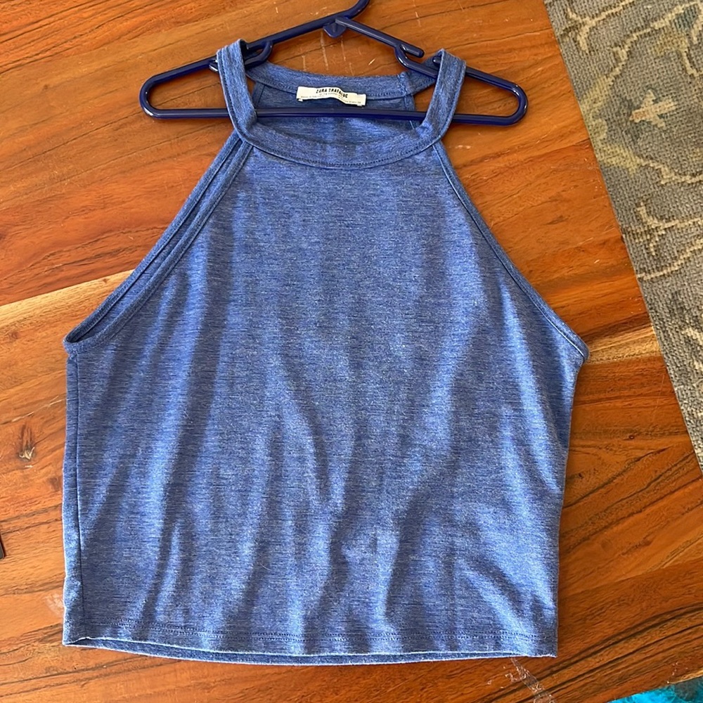 Zara Trafaluc Blue Tank Top